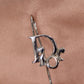 Dior Logos Piercing Hook Earrings Silver #CB310