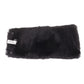 CHANEL CC Logos Fur Scarf Muffler Neck warmer 100% Rabbit Black #CN565