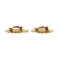 CHANEL CC Logos Circle Earrings 2853 Gold Clip-On  #BR163