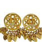 CHANEL CC Logos Earrings Gold Clip-On 95 P #AH670