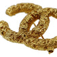 CHANEL CC Logos Pin Brooch Gold Plated #AG190