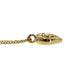 Christian Dior CD Logo Chain Heart Necklace Gold-Plated #CB75