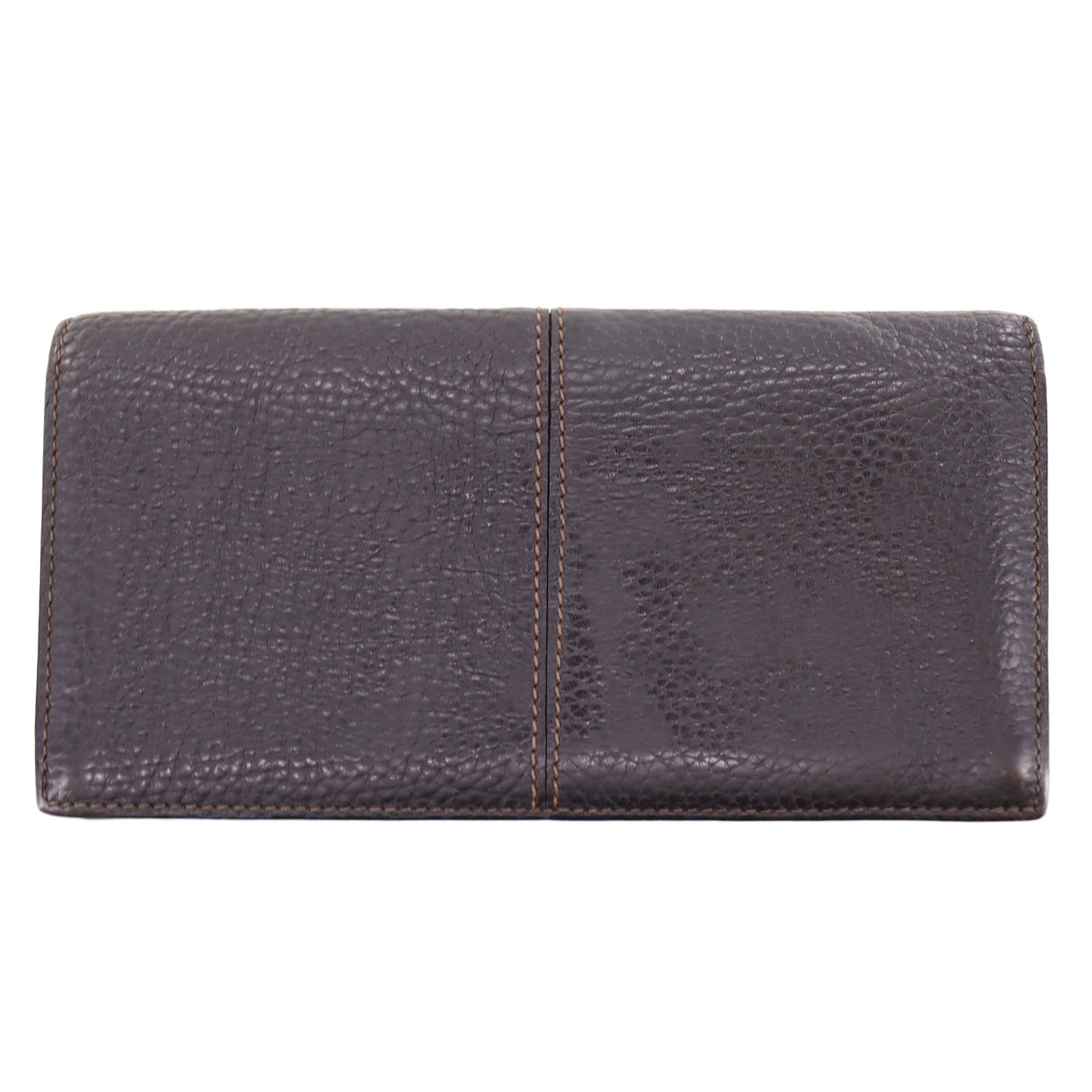 Cartier Logos Serie Line Card Wallet Brown Leather #AH327