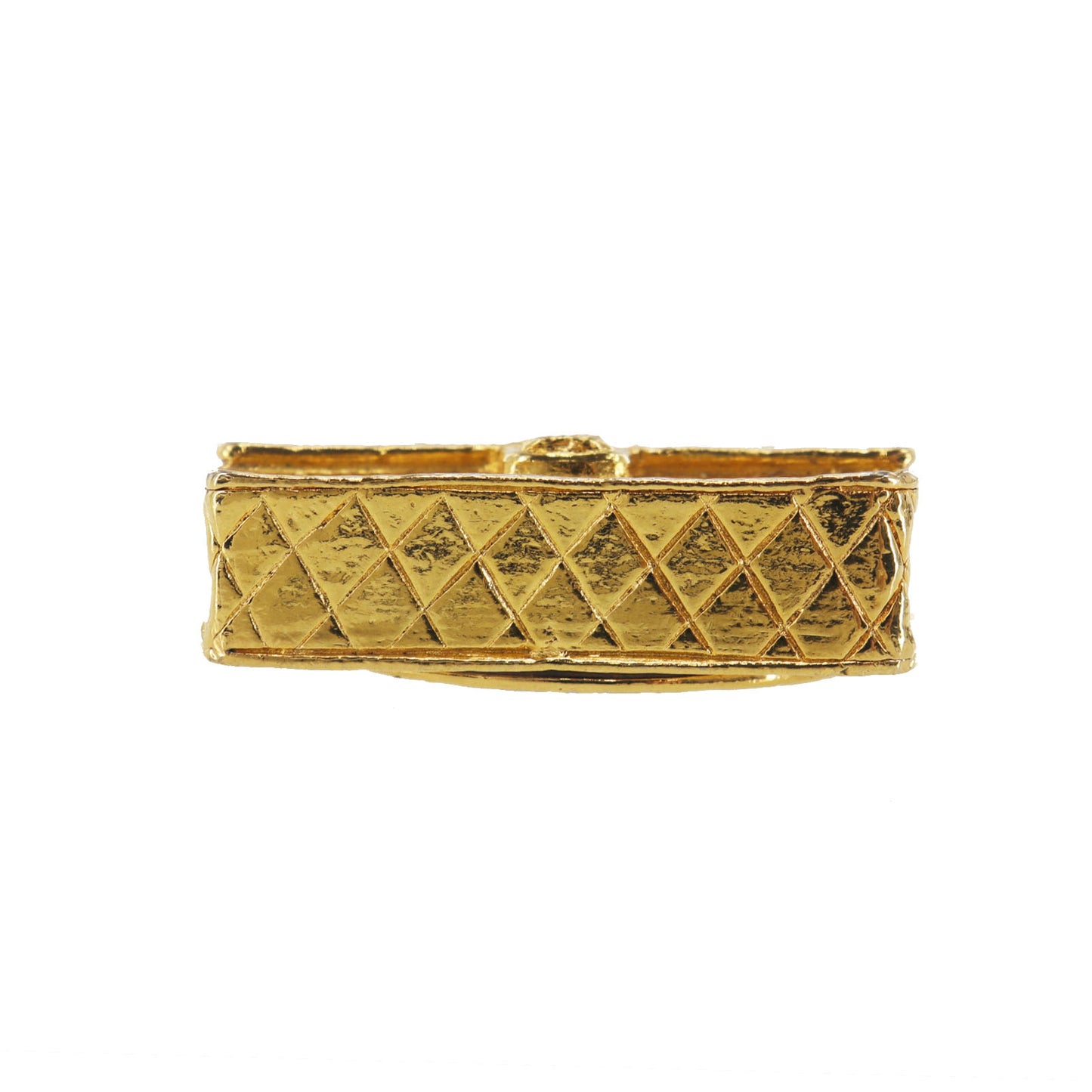 CHANEL Matelasse Bag Chain Long Necklace Gold #CW639