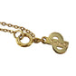 Christian Dior CD Logo Chain Necklace Rhinestone Gold-Plated #BO575