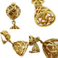 CHANEL CC Logos Earrings Gold Clip-On  #BT580