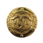 CHANEL CC Logos Round Gold Clip-On Circle Earrings 2853 #BR163