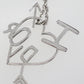 Christian Dior Logo Heart Chain Necklace Silver #CX518