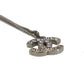 CHANEL CC Logos Rhinestone Silver Plated Chain Necklace C11V #BQ122