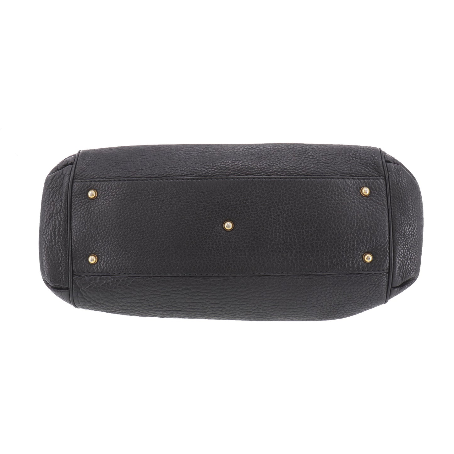 GUCCI Logos 2Way Shoulder Handbag Leather Black #BH637