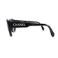 CHANEL Logos Sunglasses Black Eye Wear #CS734