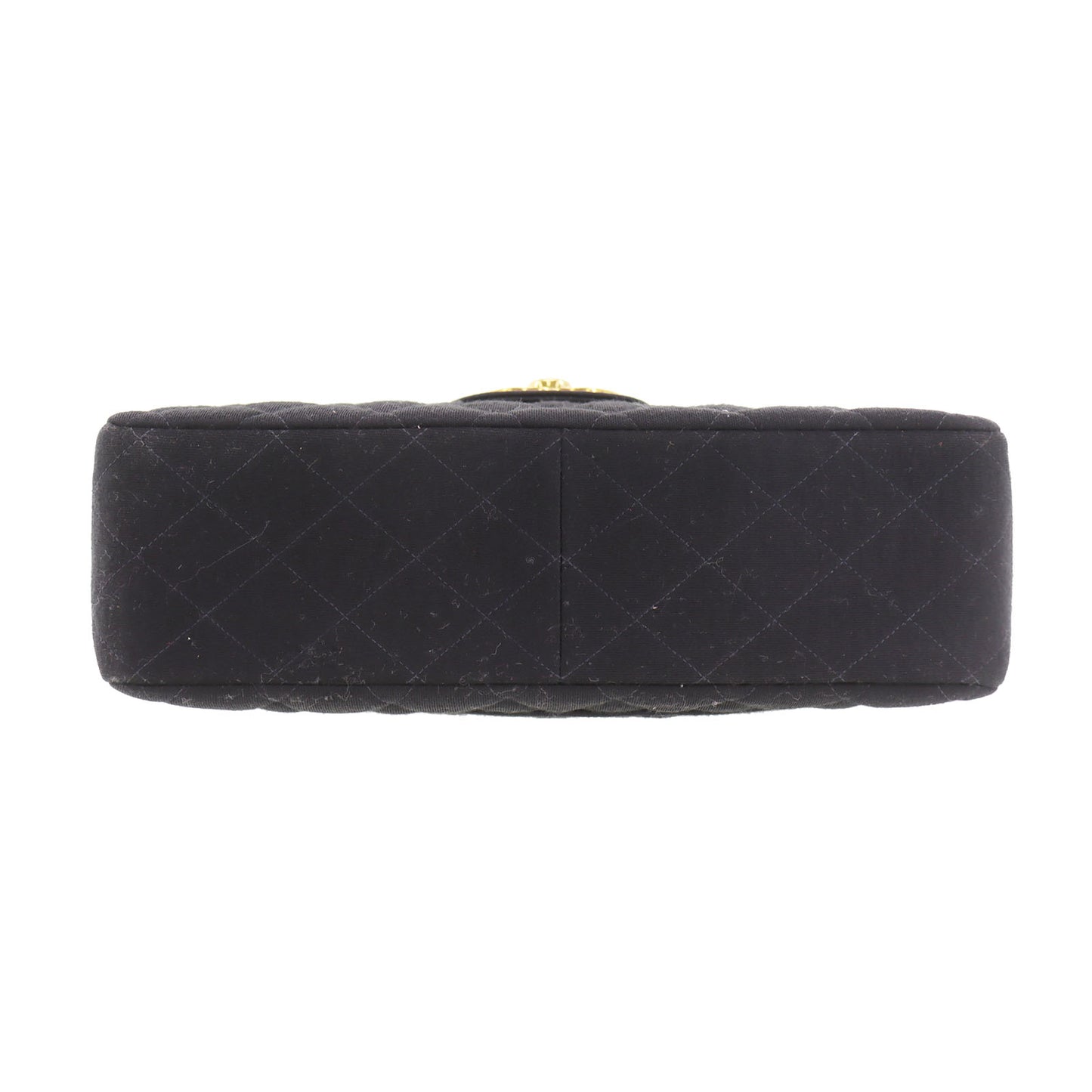 CHANEL Big Matelasse Shoulder Bag Black Cotton #CF840