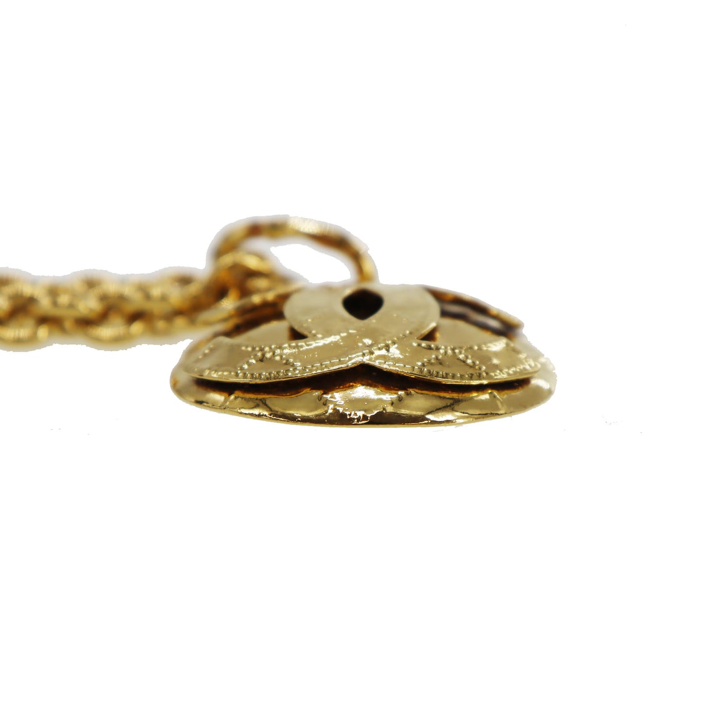 CHANEL CC Logos Chain Long Necklace Gold 94P #BL472