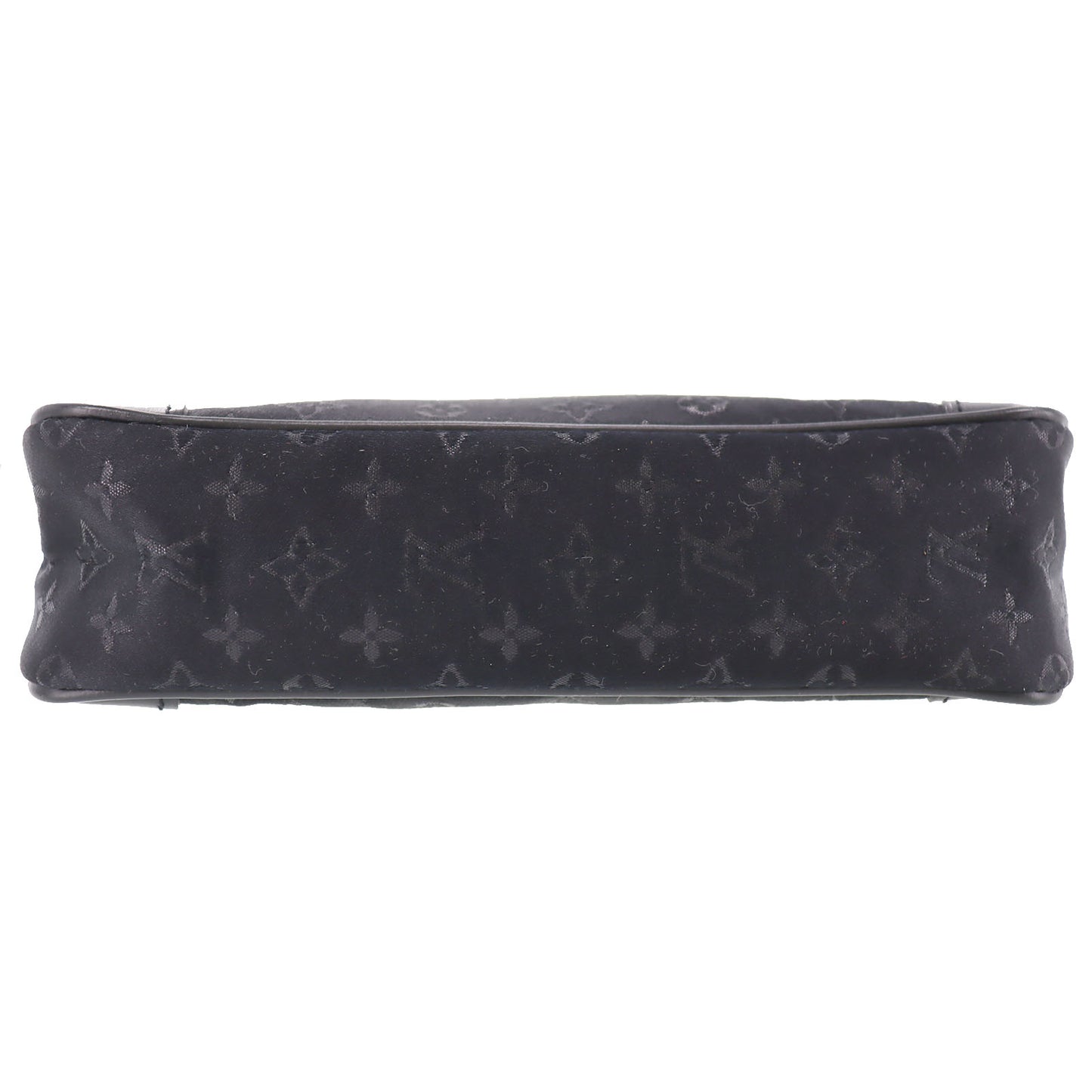 LOUIS VUITTON LV HandBag Little Boulogne Black Monogram Satin #AG984