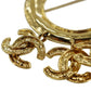 CHANEL Triple CC Logos Pin Brooch Gold Plated 94P #AH584