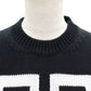 GIVENCHY Long Sleeve Knit Sweater Tops Black 100% Cotton #AH529