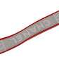 CHANEL Logo Neck Strap Gray Red Nylon Canvas #AG131