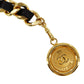 CHANEL CC Logos Chain Belt Black Gold #AH392