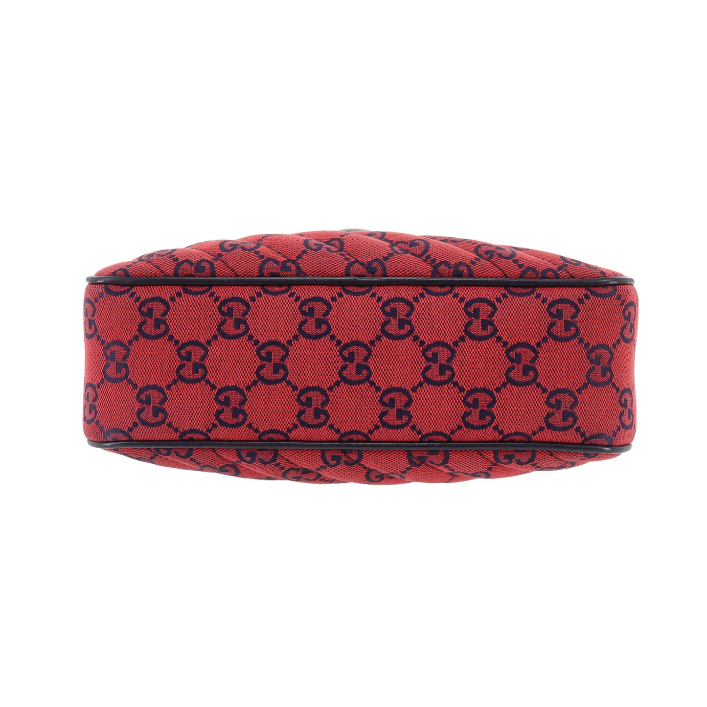 GUCCI GG Marmont Chain Shoulder Bag Red Canvas #CT79