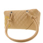 CHANEL CC Cambon Line HandBag Lambskin Leather Beige #AH662