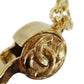 CHANEL CC Logos Whistle Pendant Necklace Gold Plated 95 P #CO88