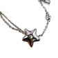 Christian Dior Star Rhinestone Necklace Silver #CO743