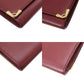 Cartier Logos Must Line Coin Case Bordeaux Leather #CP798