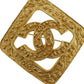 CHANEL CC Logos Rhombus Pin Brooch Gold Plated 94 A #CG178