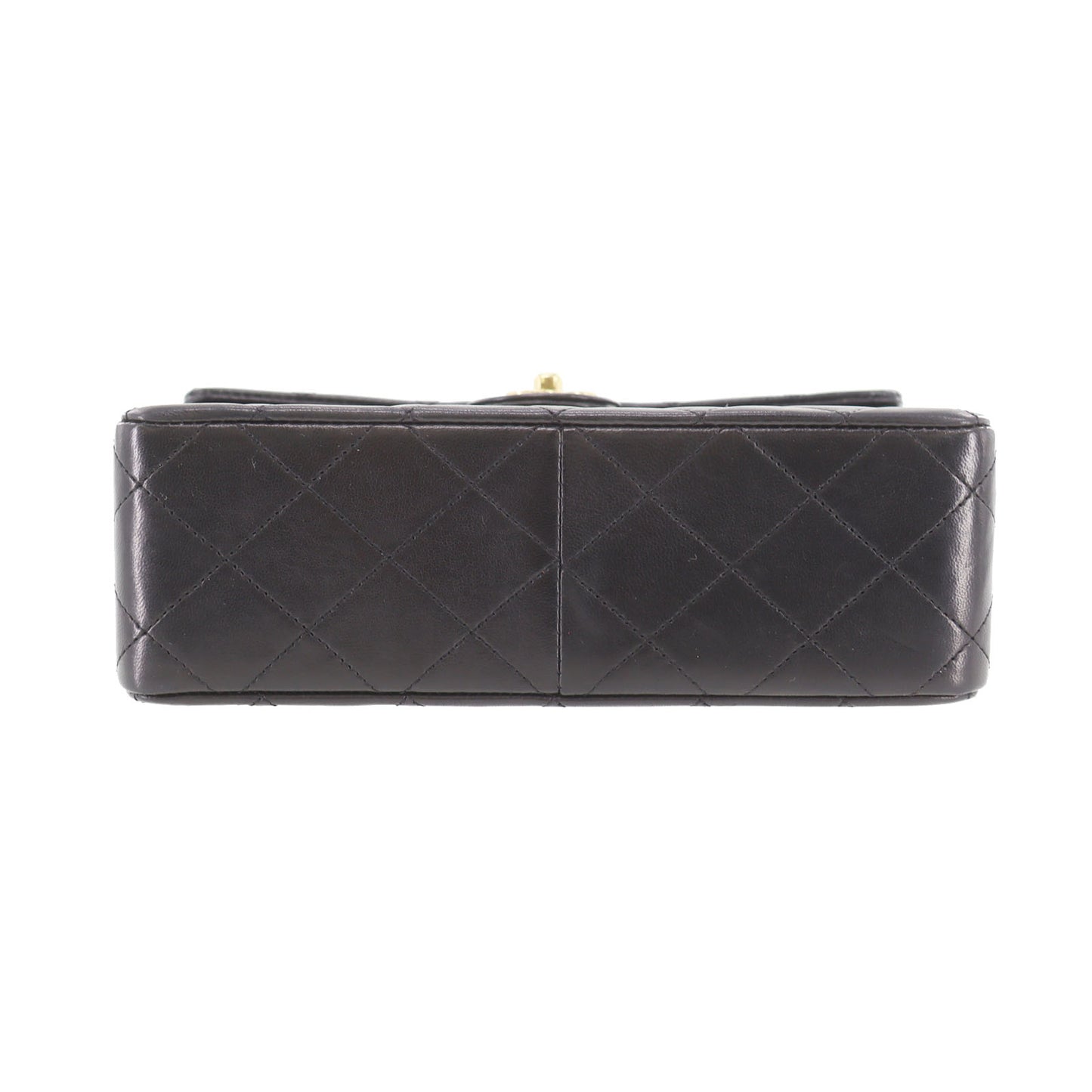CHANEL Matelasse Shoulder Bag Black Lambskin Leather #CR67