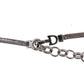 Christian Dior Bow Choker Necklace Silver #EH518