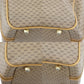 GUCCI Micro Small GG Web Stripe Handbag Beige PVC Leather #AG289