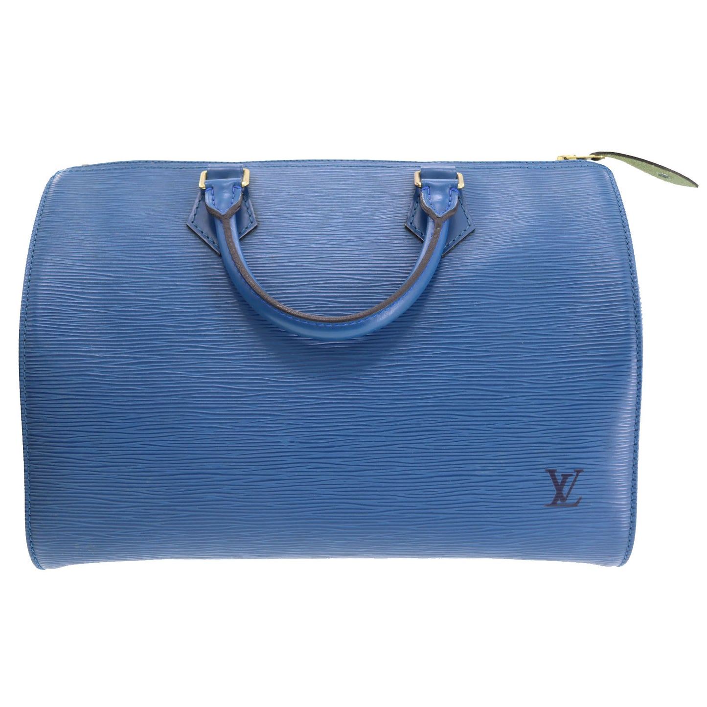 Louis Vuitton LV Speedy 30 HandBag Epi Leather Blue M43005  #BY107