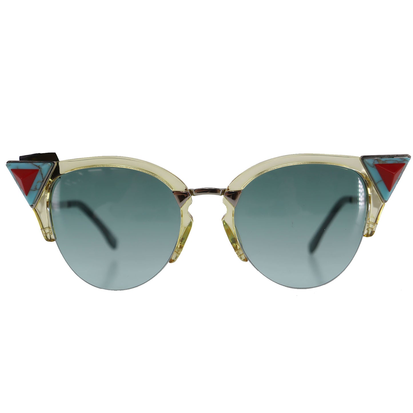 FENDI Sunglasses Clear Light Blue Turquoise Eye Wear #AH547