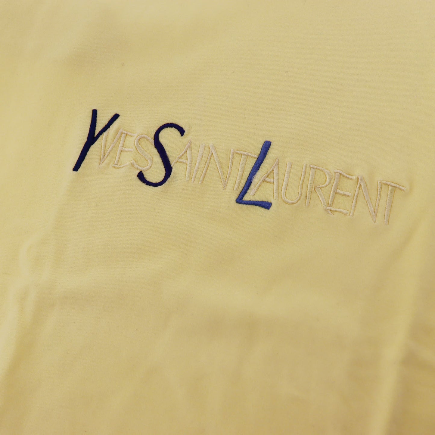 Yves Saint Laurent Short Sleeve T-shirt Cotton Yellow Size S #AG122