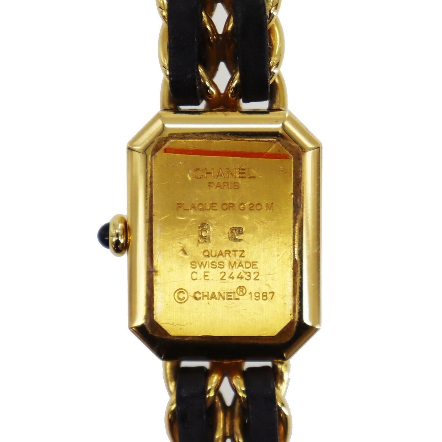 CHANEL Premiere Discontinued Wristwatches M Gold Black Quartz #CL79