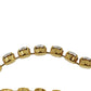 CHANEL CC Logos Rhinestone Belt Necklace Gold Plated 96P #CK417