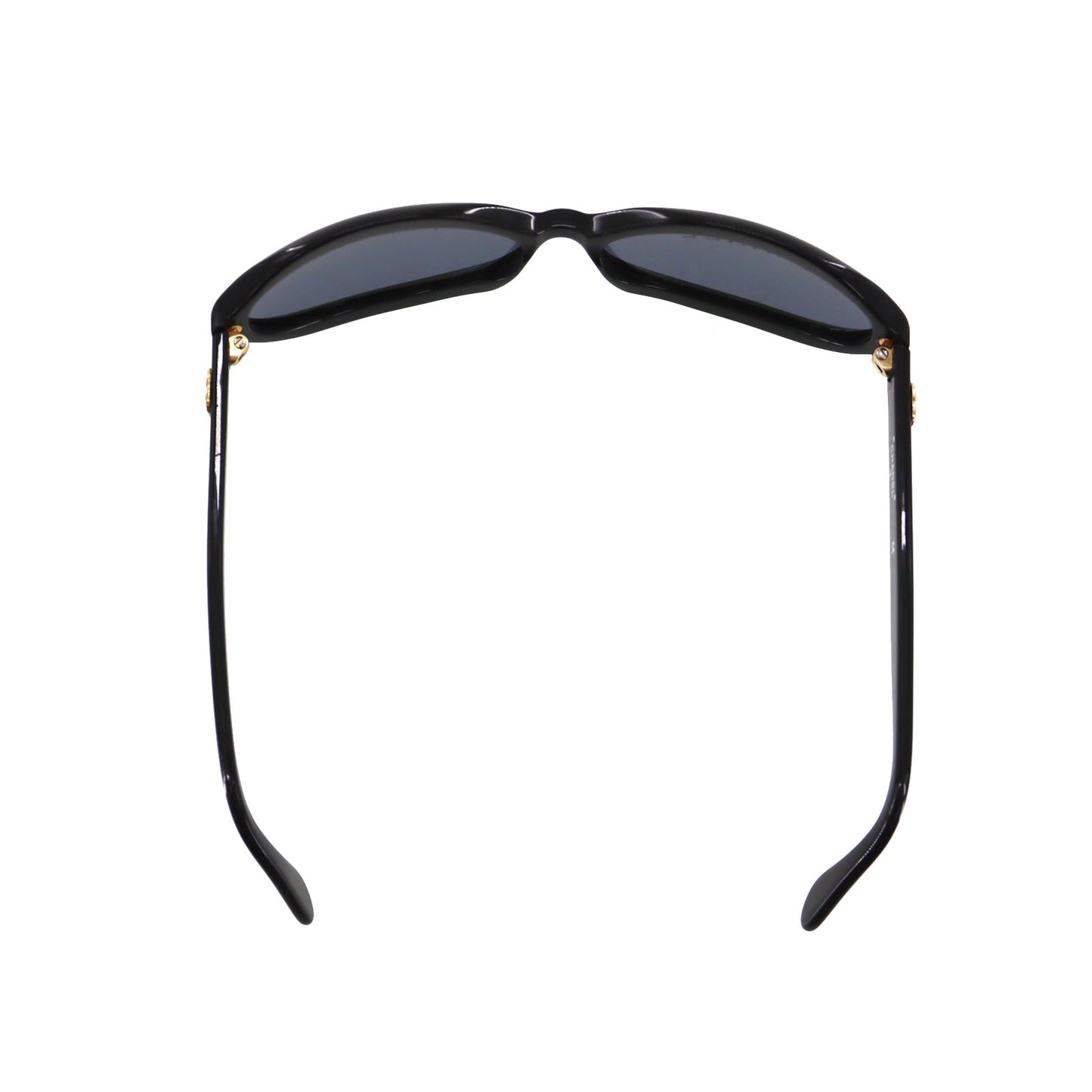 CHANEL CC Logos Sunglasses Plastic Black Eye Wear #CS692