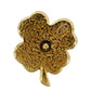 CHANEL Clover Pin Brooch Gold Plated 03 P #CE271