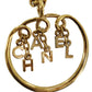 CHANEL Logos Chain Necklace Gold #BE258