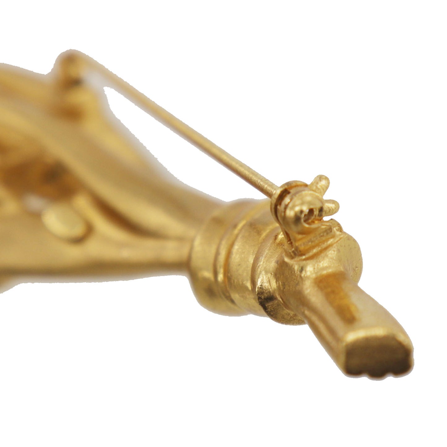 CHANEL Rice Ear Motif Pin Brooch Gold Plated 99P #DA607