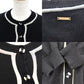 FENDI Cardigan Tops Ensemble 2 Set Balck Cashmere Silk #AH569