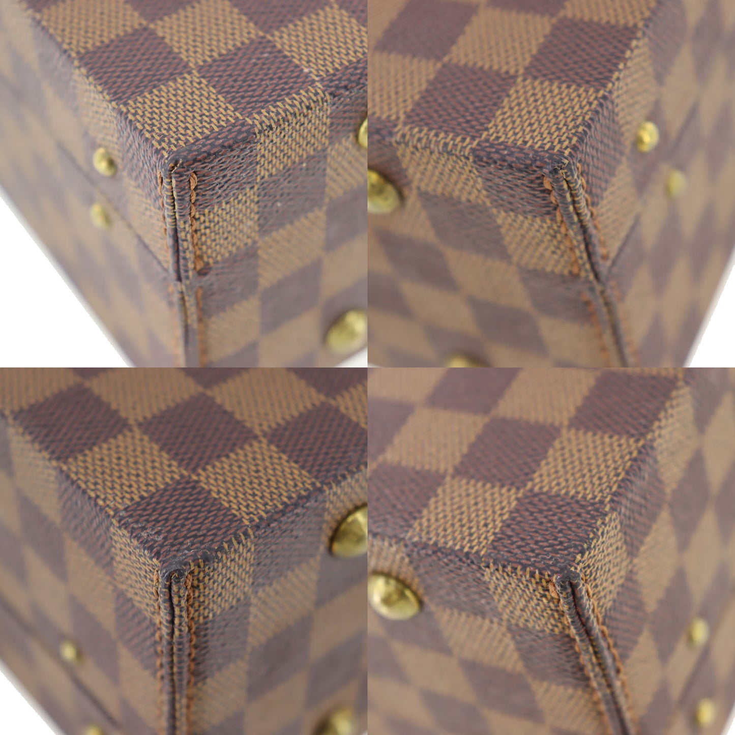 LOUIS VUITTON LV Jewelry Box Used Handbag Damier Vintage #CY392