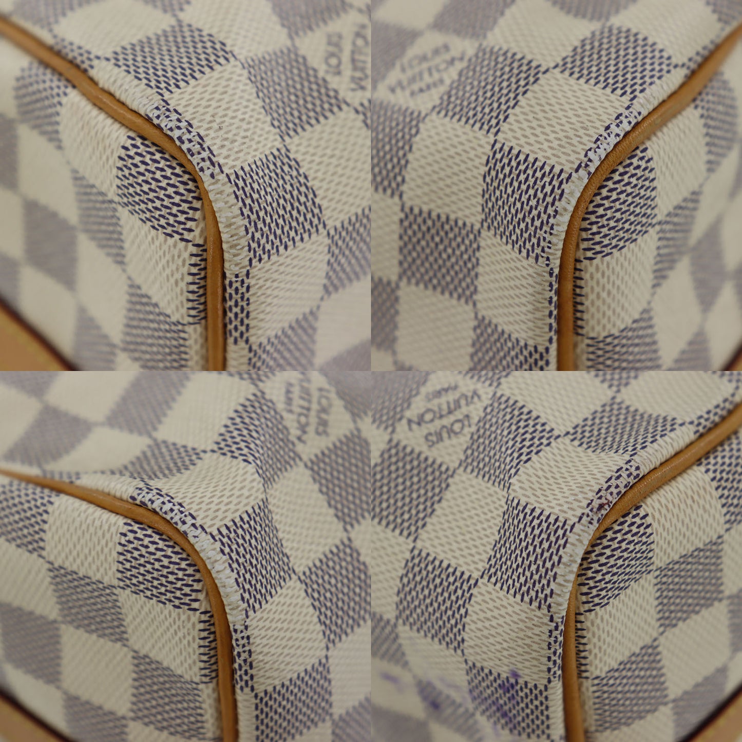 LOUIS VUITTON LV Speedy Bandouliere 25 Damier Azur Handbag N41000 #AH617