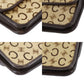 CELINE C Macadam Pattern Shoulder Bag Beige Unborn Calf #CT298