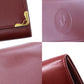 Cartier Logos Must Line Coin Case Bordeaux Leather #CP798