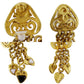 CHANEL CC Logos Earrings Gold Clip-On 95P #AG179