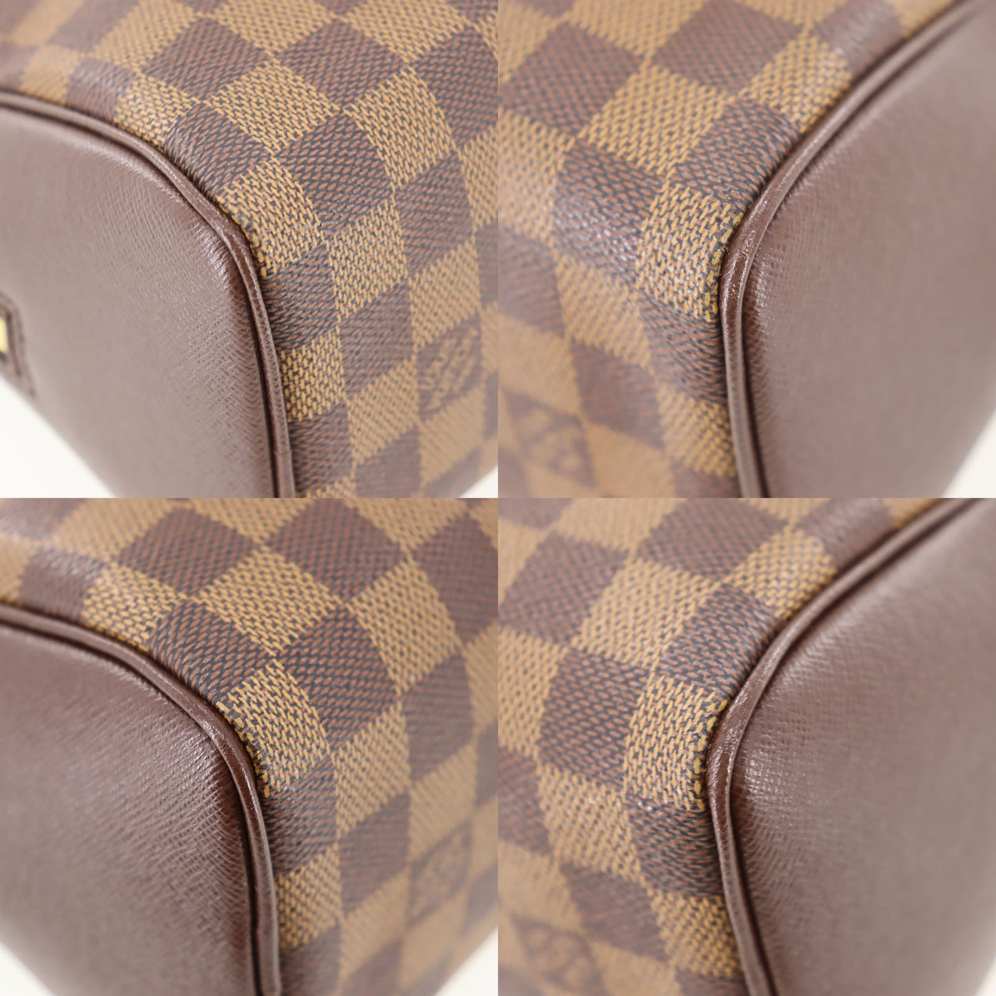 LOUIS VUITTON LV Brera Used Handbag Damier Brown N51150 Vintage #BT491