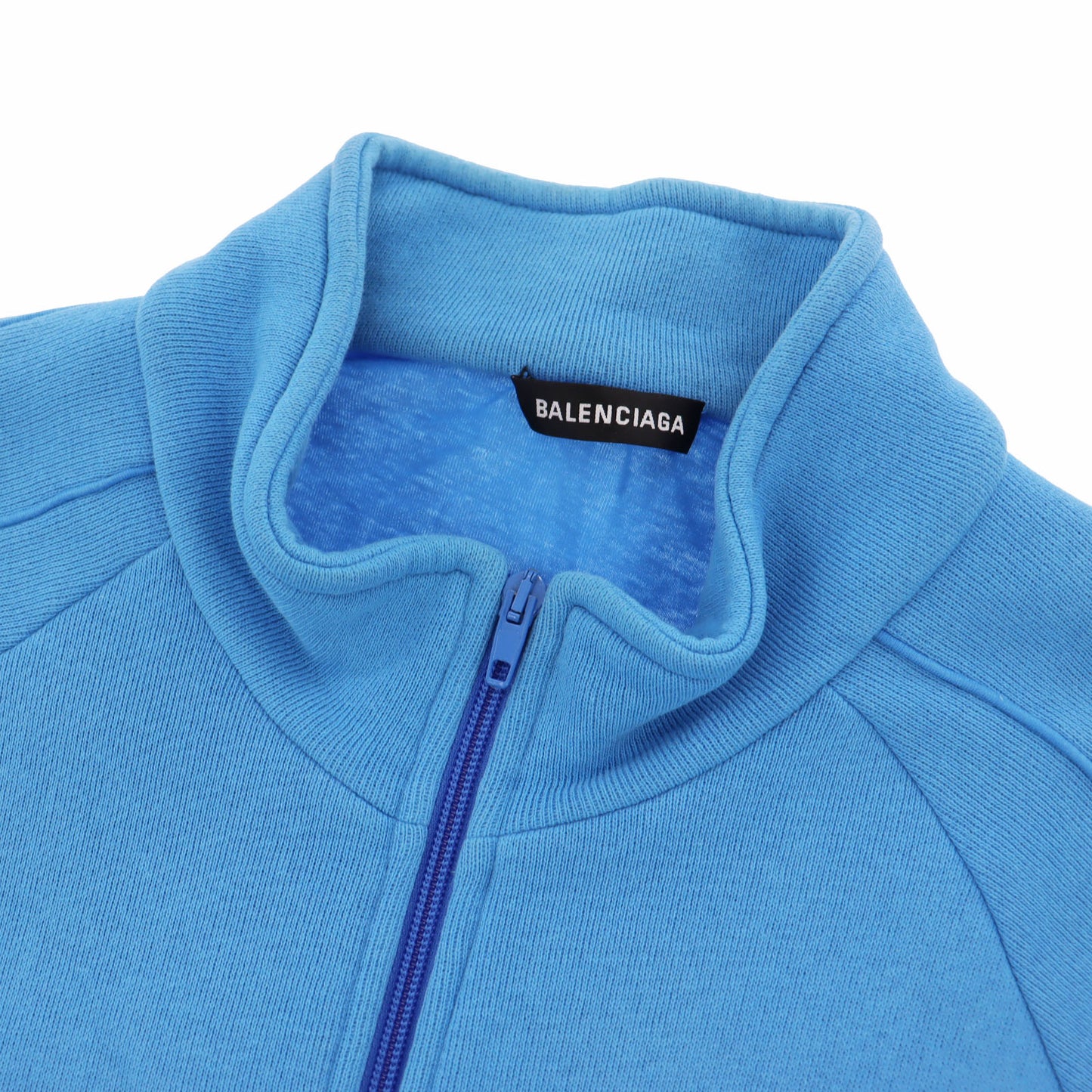 BALENCIAGA Flag Logo Long Sleeve Shirt Tops Light Blue #AH530