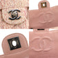 CHANEL Matelasse Used Shoulder Bag Crossbody Pink Tweed Canvas #BN932