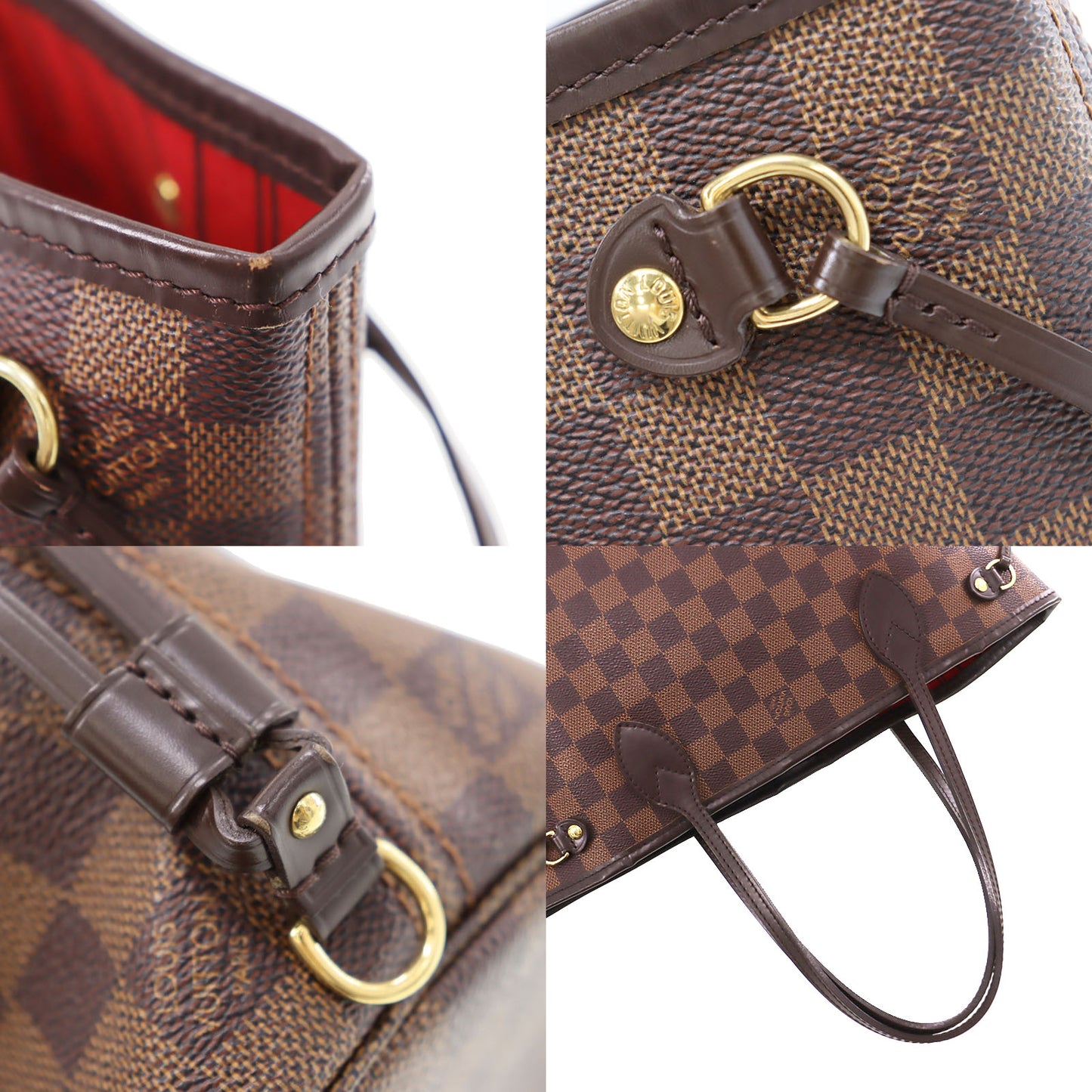 LOUIS VUITTON LV Neverfull PM Shoulder Tote Bag Damier Brown N41358 #CN901